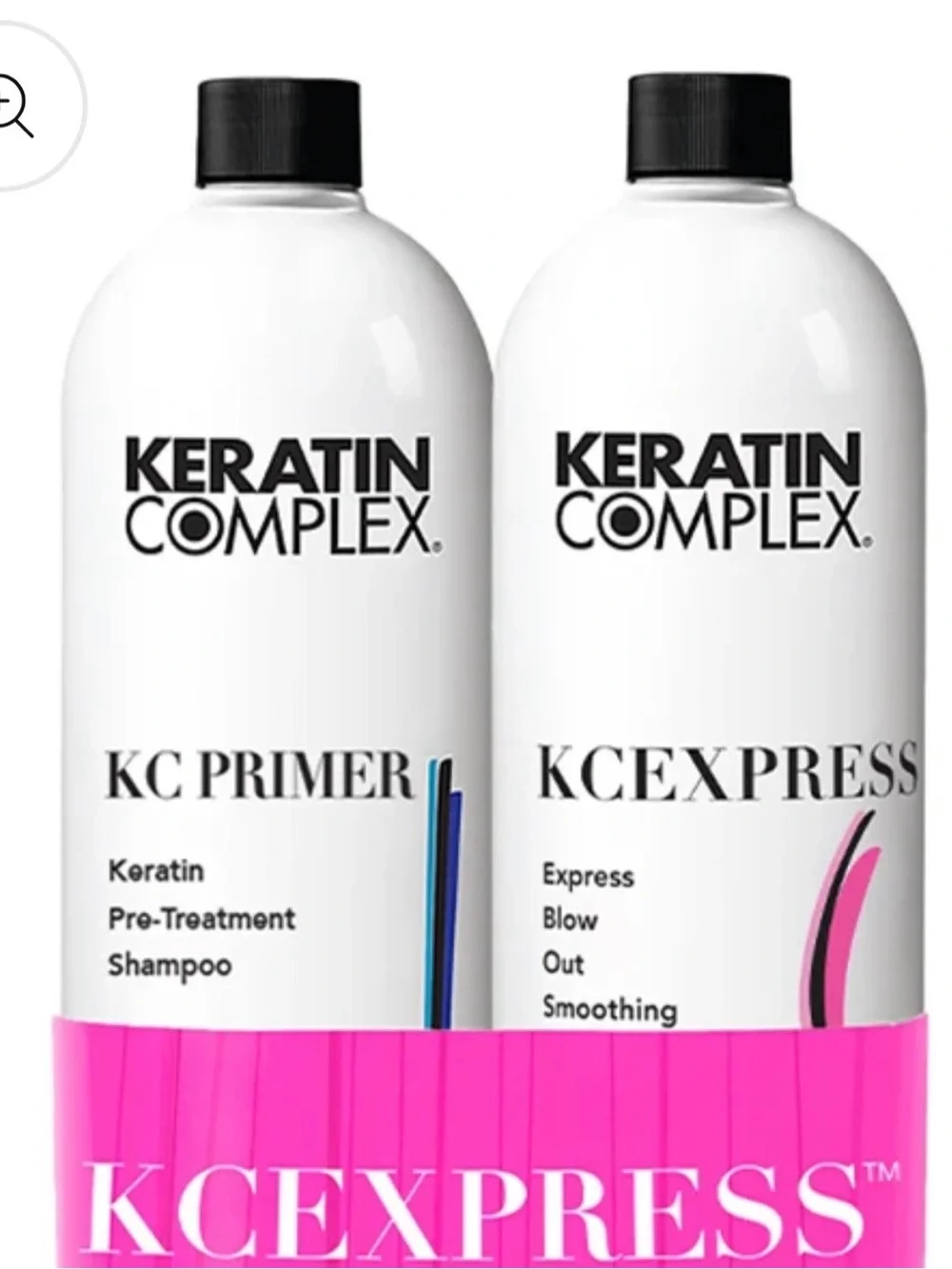 NWT KC Primer & KC Express Hair Care Set - White & Pink 16oz